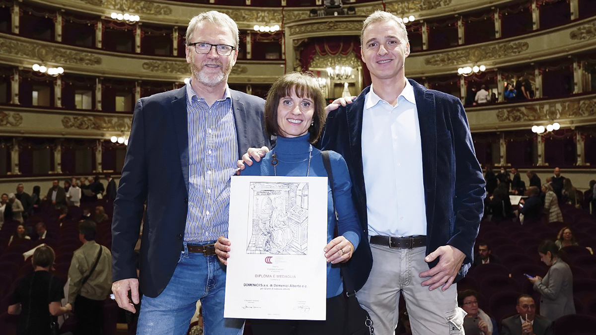Alberto, Rossana e Massimo Domenici al teatro alla Scala per il premio «Ambrogino delle imprese»