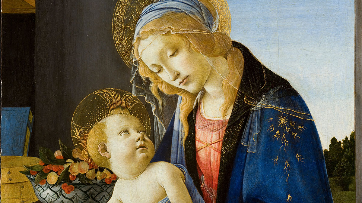Madonna del libro (1480-81), Sandro Botticelli, museo Poldi Pezzoli, Milano (particolare)