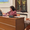 Da sinistra Lucia Scalco, Anna Arcari, Giovanna Borsotti, Mario Baldo in sala consiliare