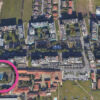 Nel cerchio, l'ex sporting dell'Edilnord (foto da Google Earth)