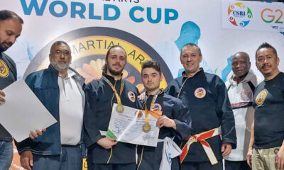 Roberto Pironti e la medaglia d'oro al torneo internazionale di Qwan ki do a Nuova Dehli