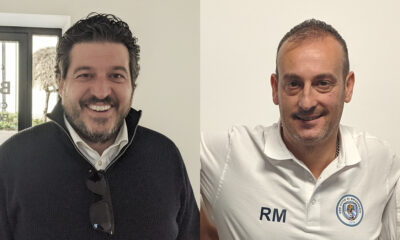 Da sinistra Massimo Meoni dirigente di All soccer e Riccardo Marchini presidente del Città di Brugherio
