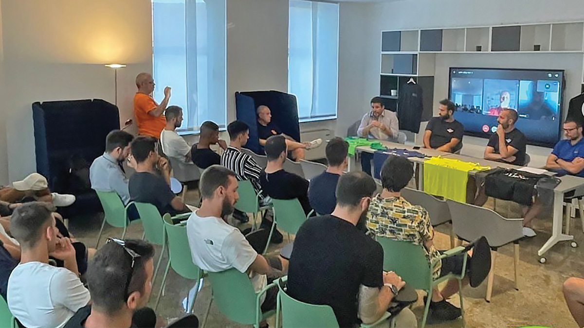 La presentazione di All Soccer nella sala conferenze di HEU hub in piazza Roma