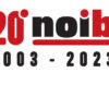 Il logo dei 20 anni di NoiBrugherio ideato dal grafico Marco Micci