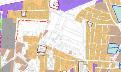 In rosso il tracciato della nuova strada che collegherà via Lodigiana e via Andreani